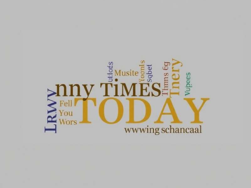 Today's NY Times Wordle puzzle interface with green and yellow tiles