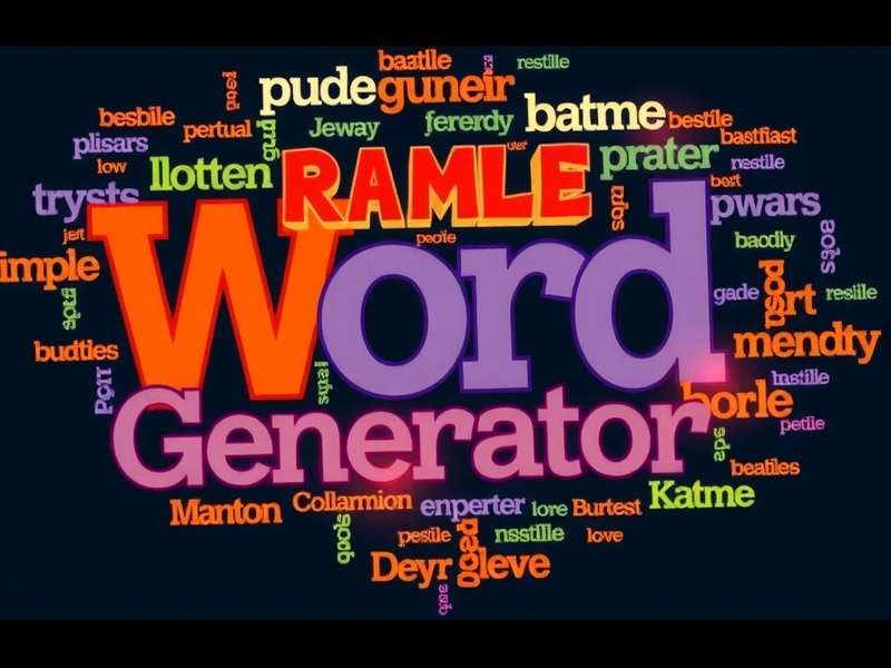 Colorful word cloud generated from Wordle game data