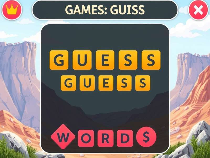 Colorful Wordle game board on a tablet screen