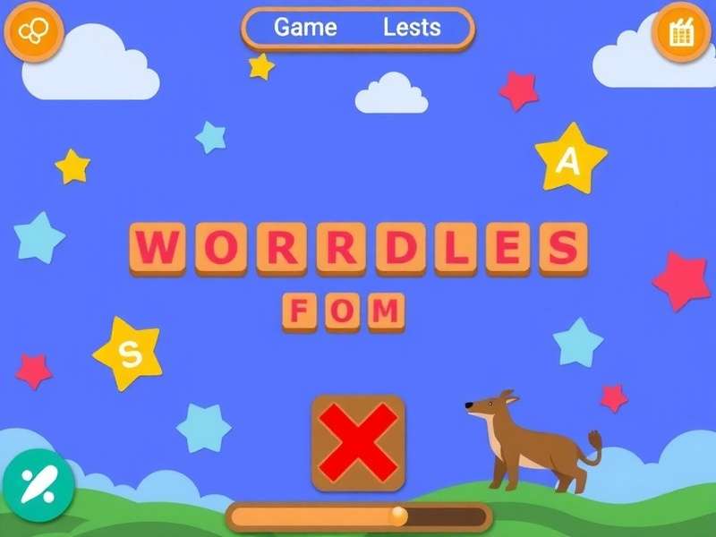 Child playing Wordle for Kids on a tablet with colorful interface