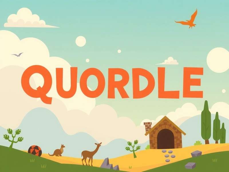 Four simultaneous Wordle puzzle grids showing Quordle gameplay