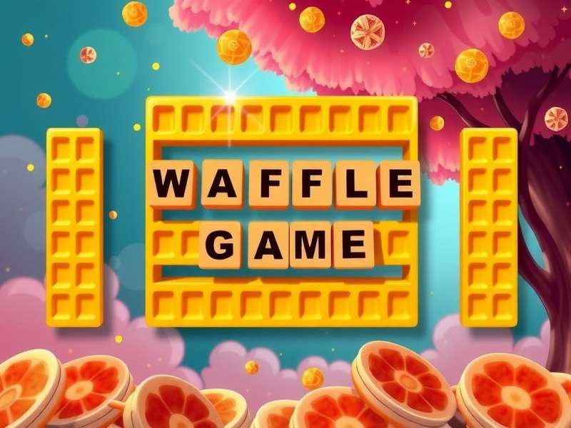 Waffle Wordle game interface showing colorful letter grid