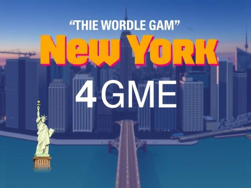 New York Wordle Game daily puzzle interface showing colorful letter tiles