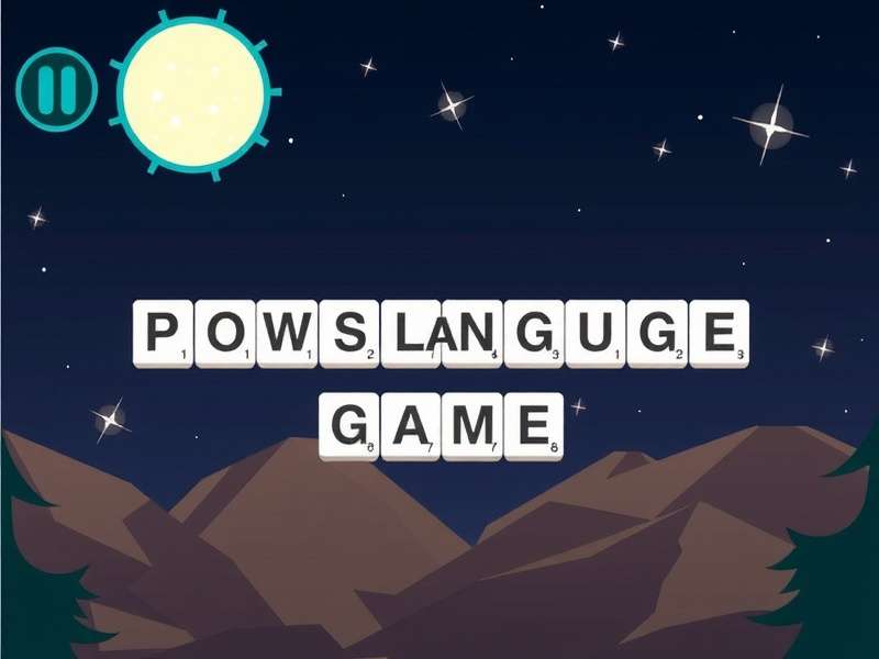 Powerlanguage Wordle game interface on a modern laptop with green and yellow tiles